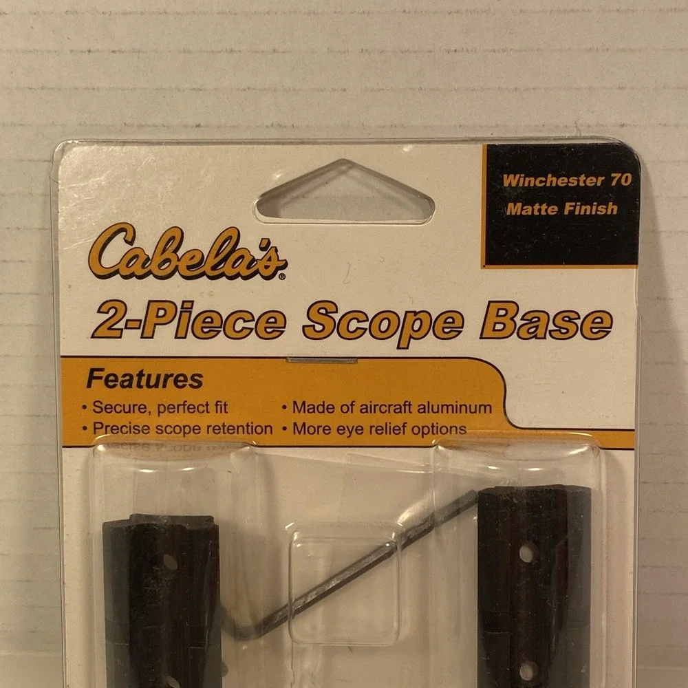 Cabela's 2 Piece Scope Base For Winchester 70 Matte Black Aluminum NIP